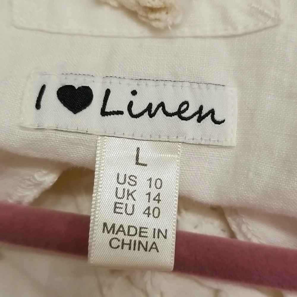 💛Malvin I 🖤 Linen Tunic / Coverup with Crochet Neckline - Picture 8 of 13